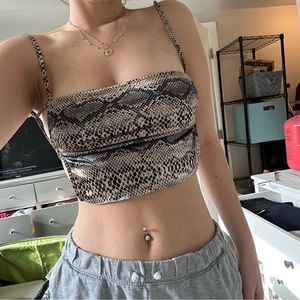 Snake crop top open back